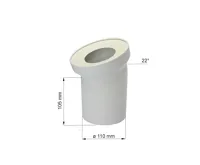WC připojovací koleno DN100 - 22° (1)