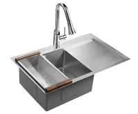 SAPHO KIVA nerezový dřez s odkapem, 79x48cm, provedení L (3)