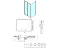 POLYSAN EASY obdélníkový sprchový kout 700x900mm, skládací dveře, L/P varianta, čiré sklo (16)