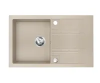NOVASERVIS Granitový dřez s odkapem, s přepadem z dřezu, písek - DRGM48/78SA