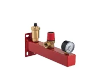 Bezpečnostní ocelová skupina 3 bary pro kotle na pevná paliva - červená Bezpečnostní ocelová skupina 3 bary pro kotle na pevná paliva - červená