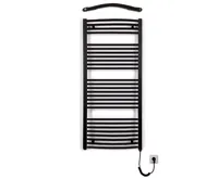 Koupelnový radiátor elektrický Thermal KDO-E 600/1320 - 600W, pravý - černý mat