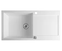 SAPHO Granitový vestavný dřez s odkapem, 97x50cm, bílá SAPHO Granitový vestavný dřez s odkapem, 97x50cm, bílá