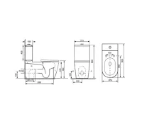 SAPHO MEDIC WC kombi, zvýšený sedák, Rimless, 37x80 cm, spodní/zadní odpad, bílá (4)