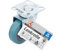 BGS Otočné kolečko | Guma | s montážní deskou | O 50 mm