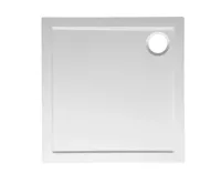 BRUCKNER ELSE sprchová vanička z litého mramoru, čtverec 80x80cm, bílá