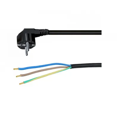 Solight Flexo šňůra 3x1mm2, černá, 2m