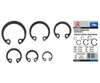 BGS Pojistky seger vnitřní, rozpěrný kroužek O 8 - 19 mm, 78 kusů