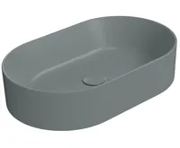 GSI KUBE X keramické umyvadlo na desku, 60x37cm, oválné, agave mat GSI KUBE X keramické umyvadlo na desku, 60x37cm, oválné, agave mat