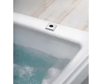 SAPHO Sprchová průchodka na okraj vany vanu hranatá, chrom (2)