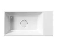 GSI KUBE X keramické umývátko 50x25cm, bez otvoru, pravé/levé, bílá ExtraGlaze (5)