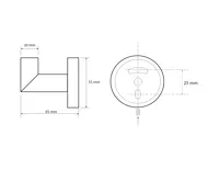 SAPHO X-ROUND BLACK háček, černá mat (2)