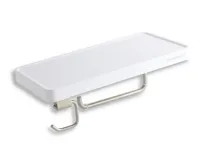 NOVASERVIS Polička s držákem role papíru a háčkem - 65540,1 NOVASERVIS Polička s držákem role papíru a háčkem - 65540,1