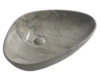 SAPHO DALMA keramické umyvadlo na desku, 58,5x39cm, grigio SAPHO DALMA keramické umyvadlo na desku, 58,5x39cm, grigio