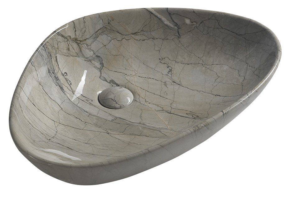 SAPHO DALMA keramické umyvadlo na desku, 58,5x39 cm, grigio