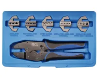 BGS Kleště konektorové ráčnové s 5 výměnnými čelistmi