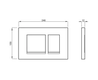 AVVA závěsné WC Rimless s podomítkovou nádržkou a tlačítkem Schwab, černá mat (7)