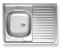 NOVASERVIS Dřez 60x80 celoplošný s okapem pravý nerez - DR60/80