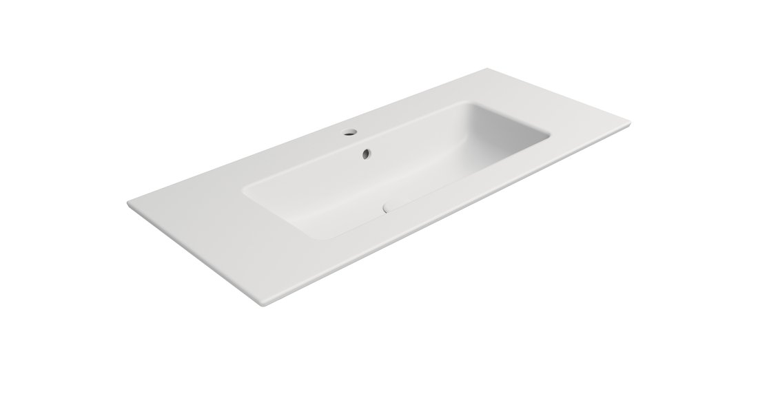 Gsi pura keramické umyvadlo slim 102x46cm, bílá mat