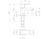 SAPHO SMALL stojánkový umyvadlový ventil, 92mm, chrom (6)