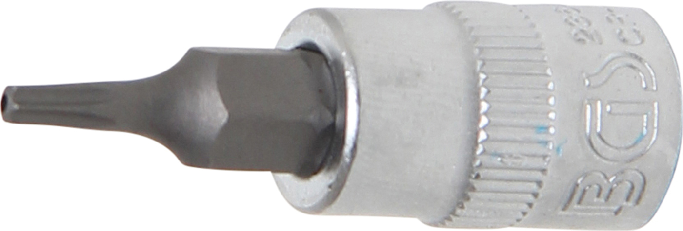 Bgs nástrčná hlavice, 6,3 mm (1/4"), t-profil (pro torx) s otvorem t9