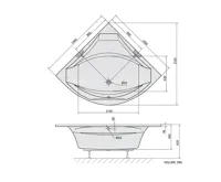 POLYSAN ROSANA rohová vana 140x140x49cm, bílá (5)