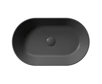 GSI KUBE X keramické umyvadlo na desku, 60x37cm, oválné, černá mat (4)