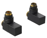 SAPHO CUBE připojovací sada ventilů ruční rohová, černá mat