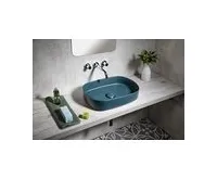 ISVEA INFINITY OVAL keramické umyvadlo na desku, 55x36cm, zelená petrol (1)