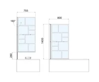 POLYSAN PARANA vanová zástěna s pneumatickým zdvihem, š. 800mm, černá mat, čiré sklo (4)