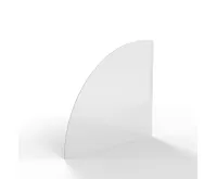 HS Flamingo Sklo pod kamna - Výseč 1000x1000 mm / 6 mm (1)