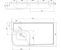 RAVAK Umyvadlo Praktik W R white s otvory (1)