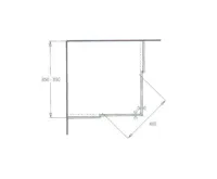 PROFI-RICH sprchový kout čtvercový  80x80x190 cm - bílý - sklo - grape (2)