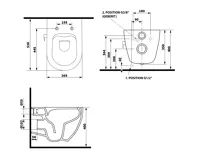 ISVEA INFINITY CLEANWASH závěsná WC mísa, integrovaný ventil a bidet. sprška, Rimless, 36,5x53cm, bílá (10)