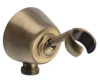 SAPHO Držák sprchy kulatý, otočný, s vyústěním, bronz SAPHO Držák sprchy kulatý, otočný, s vyústěním, bronz