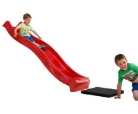 Zahradní skluzavka Skluzo 2,2m červená s přípojkou na vodu (2)