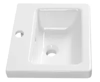 SAPHO CITY keramické umyvadlo hranaté 40x35cm, bílá (5)