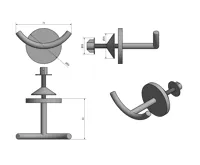 AQUALINE Dvojháček pro rovná a oblá otopná tělesa, černá mat (2)