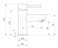 SAPHO SMALL stojánková umyvadlová baterie, 130mm, chrom (6)
