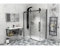 GELCO VOLCANO BLACK sprchové dveře 1600 mm, čiré sklo (3)