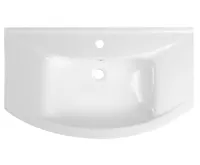 AQUALINE ZERO 86 keramické umyvadlo nábytkové 86x50cm, bílá (3)