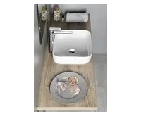 SAPHO PRATA keramické umyvadlo na desku, 39,5x39,5cm, bílá (1)