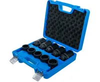 BGS Hlavice nástrčné tvrzené, šestihranné, 12hranné, 12,5 mm (1/2"),vel. E10 - E24, 10dílná - (1)