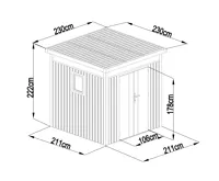 Luxusní Zahradní domek ATE B 5,29 m2 gray IWH-10230049 (13)