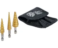 BGS Vrtáky kónické HSS, stupňovité, potitanované, 3 díly (1)