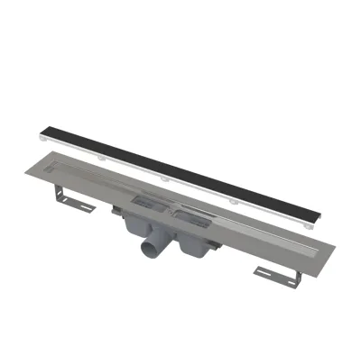 ALCAPLAST Sprchový liniový žlab nerezový, bez okraje, s roštem pro vložení dlažby, délka 650 mm APZ15-650