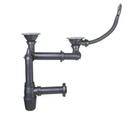 NOVASERVIS Sifon dřezový na dvojdřez 89mm přepad z dřezu plast - NSP620