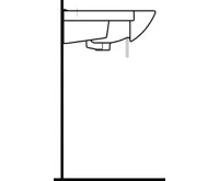 JIKA MIO Umyvadlo do nábytku 67cm s otvorem pro baterii (3)