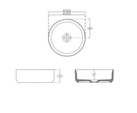 ISVEA INFINITY ROUND keramické umyvadlo na desku, průměr 36cm, bílá (10)