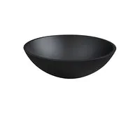 SAPHO TELICA skleněné umyvadlo na desku Ø 42cm, černá mat (1)